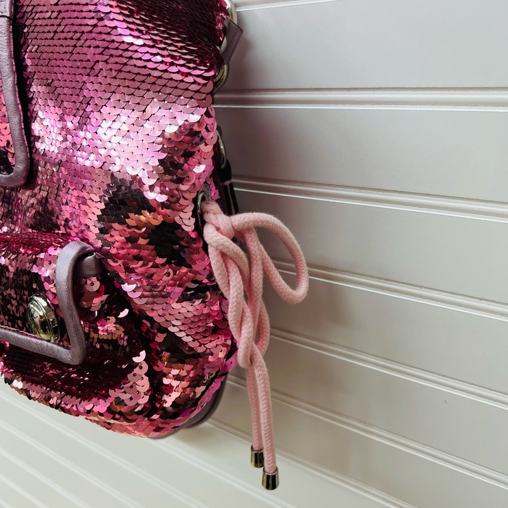 Coach Pink Sequin Tote Bag - Picture 4 of 9